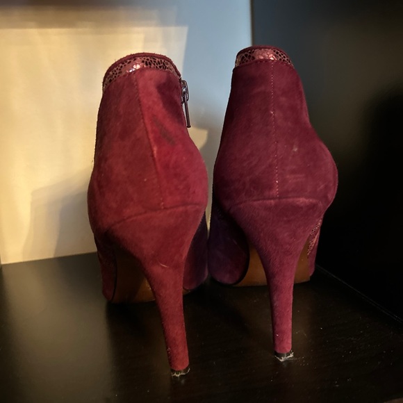 BCBGeneration Burgundy Heeled Leather Boot - Picture 2 of 4